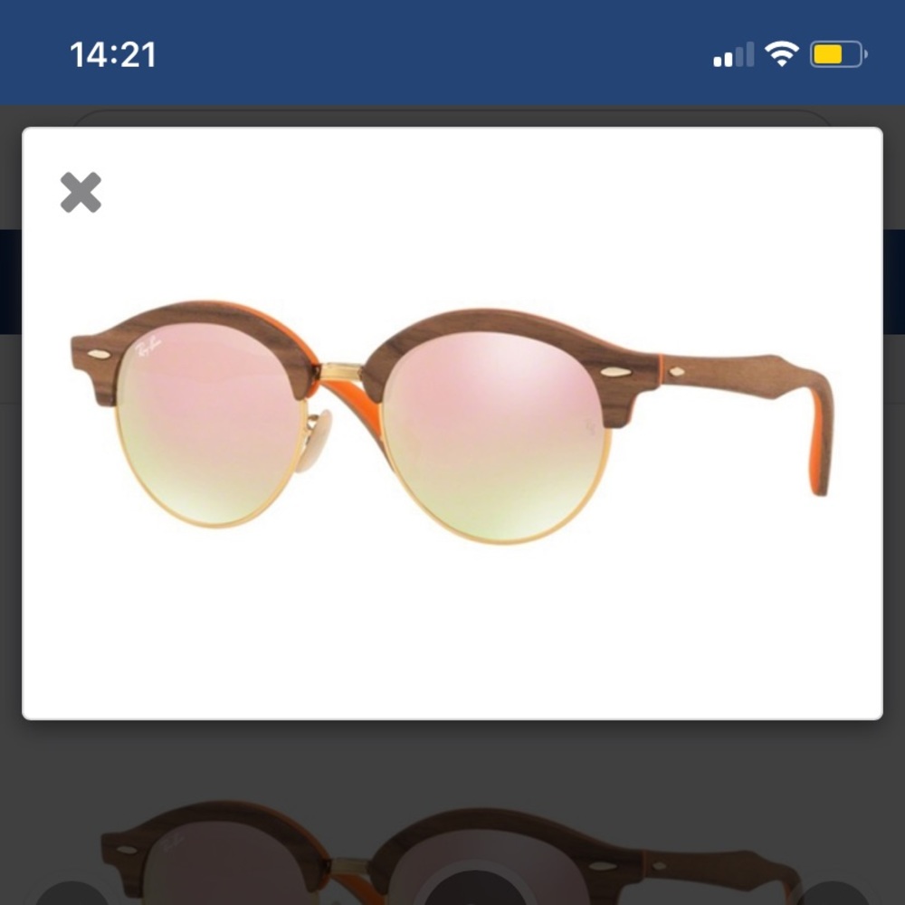 Ray Ban Sunglasses Clubround WOOD RB4246M Matte Light Bronze-Copper